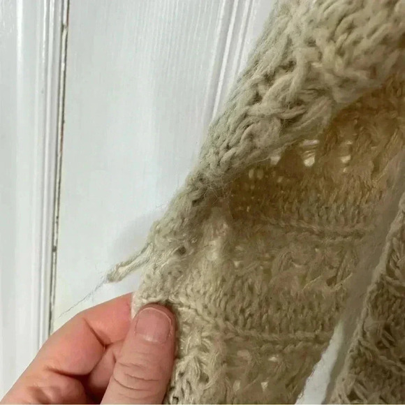 Lily Morgan  Knit Cardigan Boho Cream Size Large - Picture 12 of 16